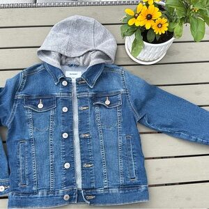 Old Navy Kids Denim Jacket with Gray Hood